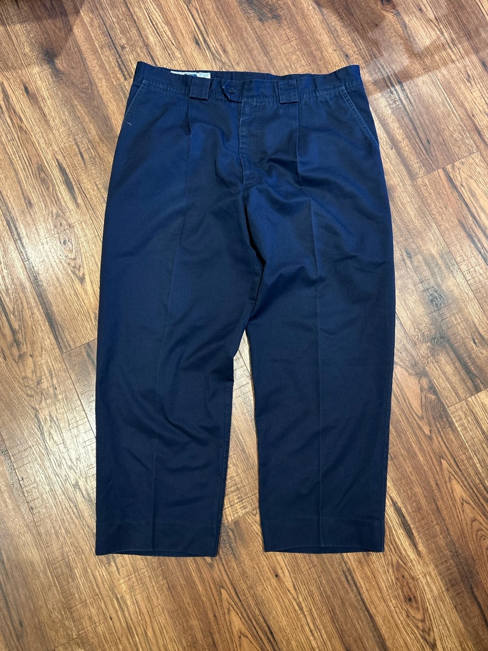 Vintage Tilley Durable Work / Casual Navy Pleated Chino Trousers
